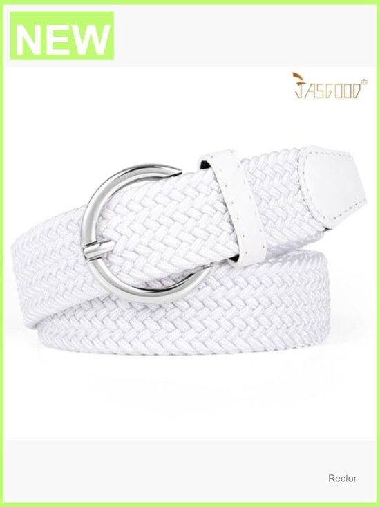 Braided Woven Elastic Stretch Waist Belt Canvas Casual Belt for Jeans Pants